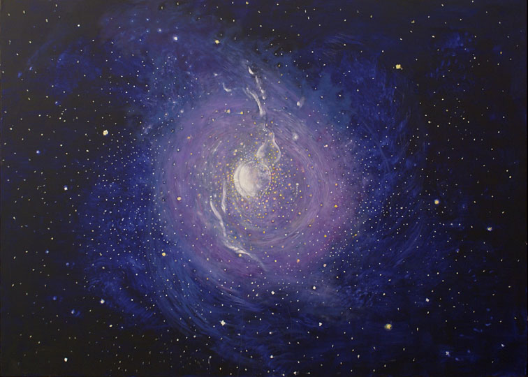 Maria Hillfon  www.hillfon.com  Kosmos - Cosmos, 180x255 målningar, paintings
